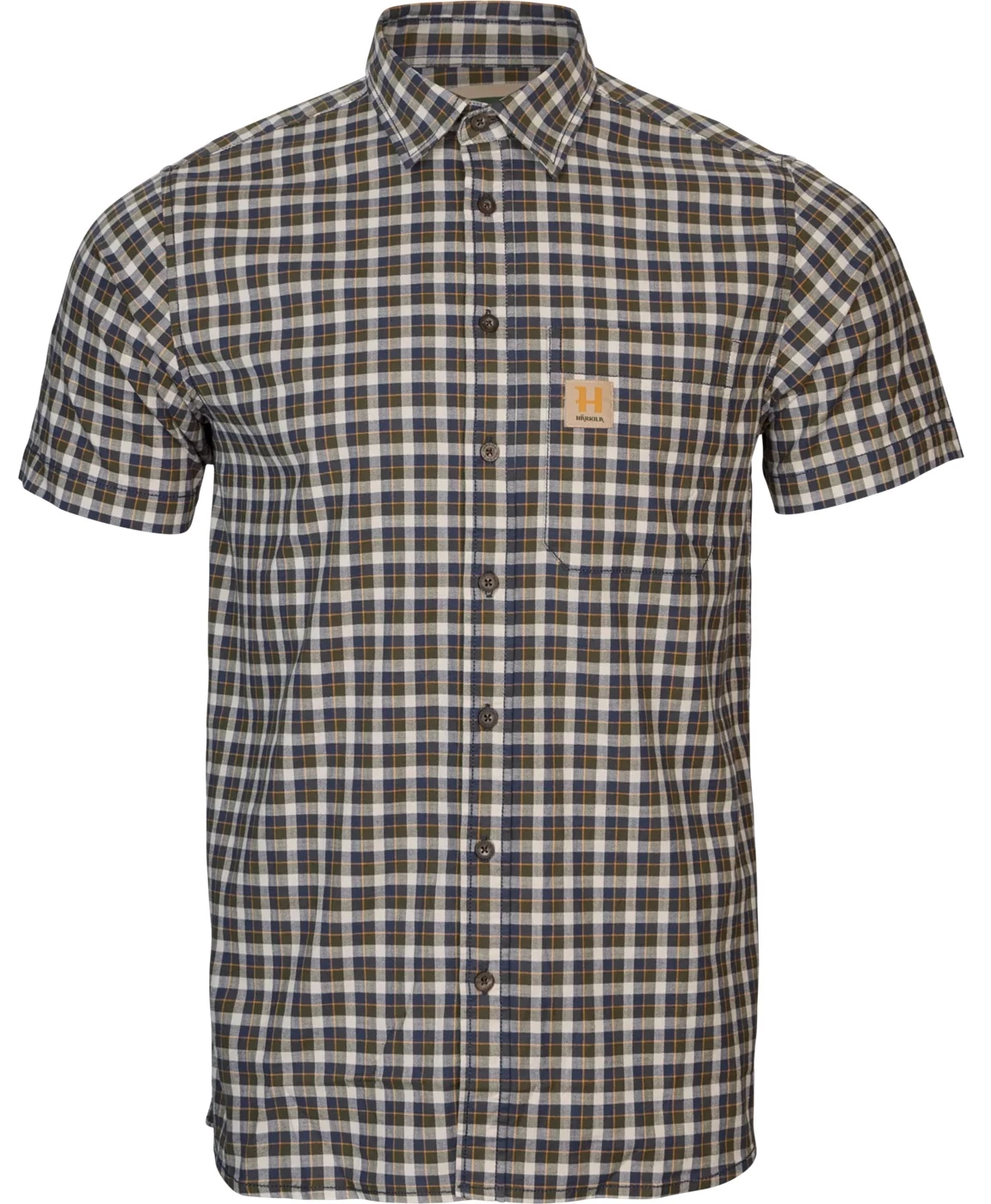 HARKILA Férfi Ing Fjell S/S Naval Blue Check