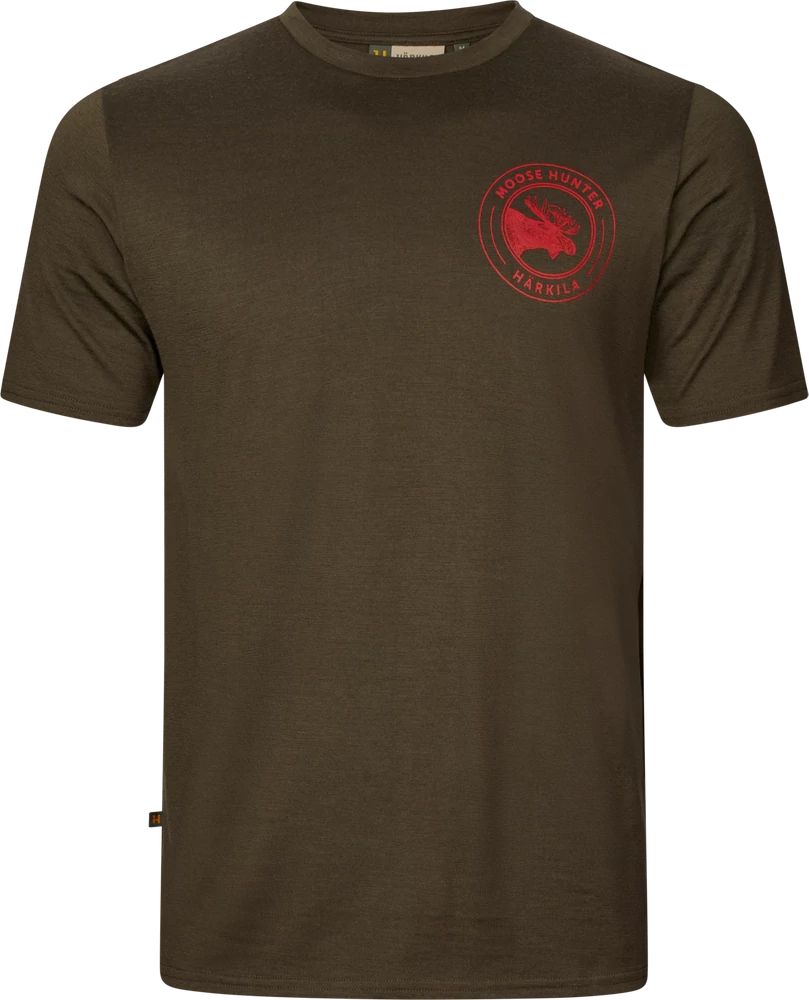HARKILA Férfi Póló Game S/S Moose Willow Green