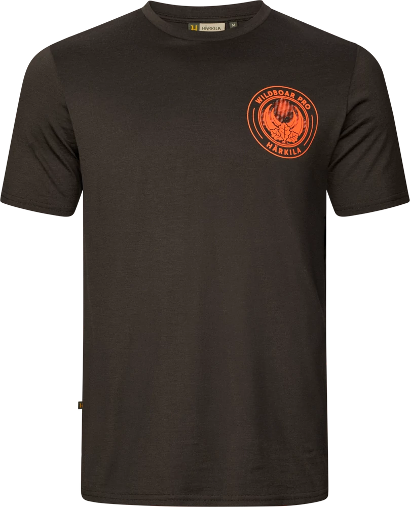 HARKILA Férfi Póló Game S/S Wildboar Shadow Brown