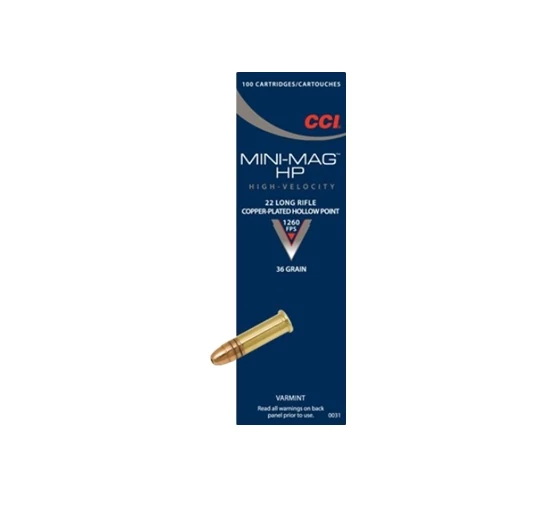 CCI .22 LR Minimag HP 100DB 36G