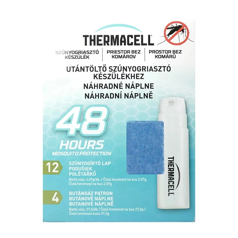 THERMACELL Utántöltő 48 Óra (4 Patron + 12 Lapka)