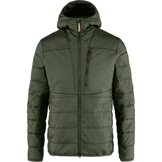 FJALLRAVEN Férfi Kabát Keb Padded Hoodie Deep Forest
