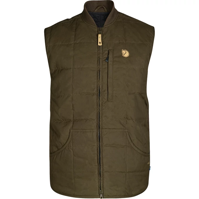 FJALLRAVEN Férfi Mellény Grimsey Dark Olive
