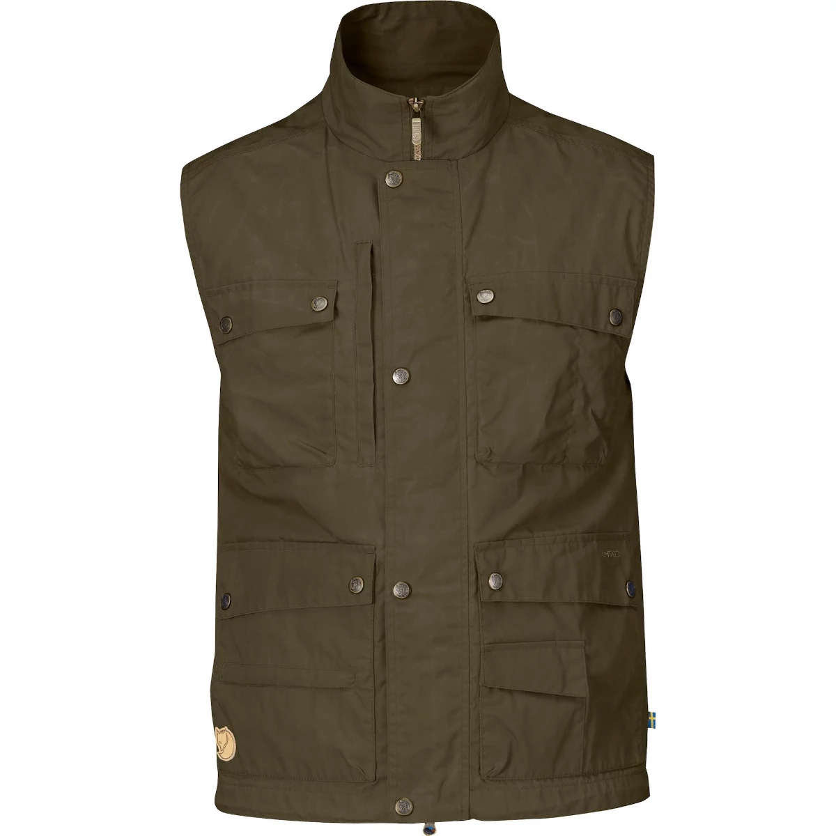 FJALLRAVEN Férfi Mellény Reporter Lite Vest Dark Olive