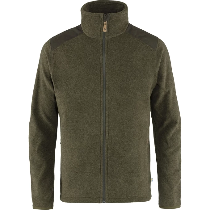FJALLRAVEN Férfi Pulóver Sten Fleece Dark Olive