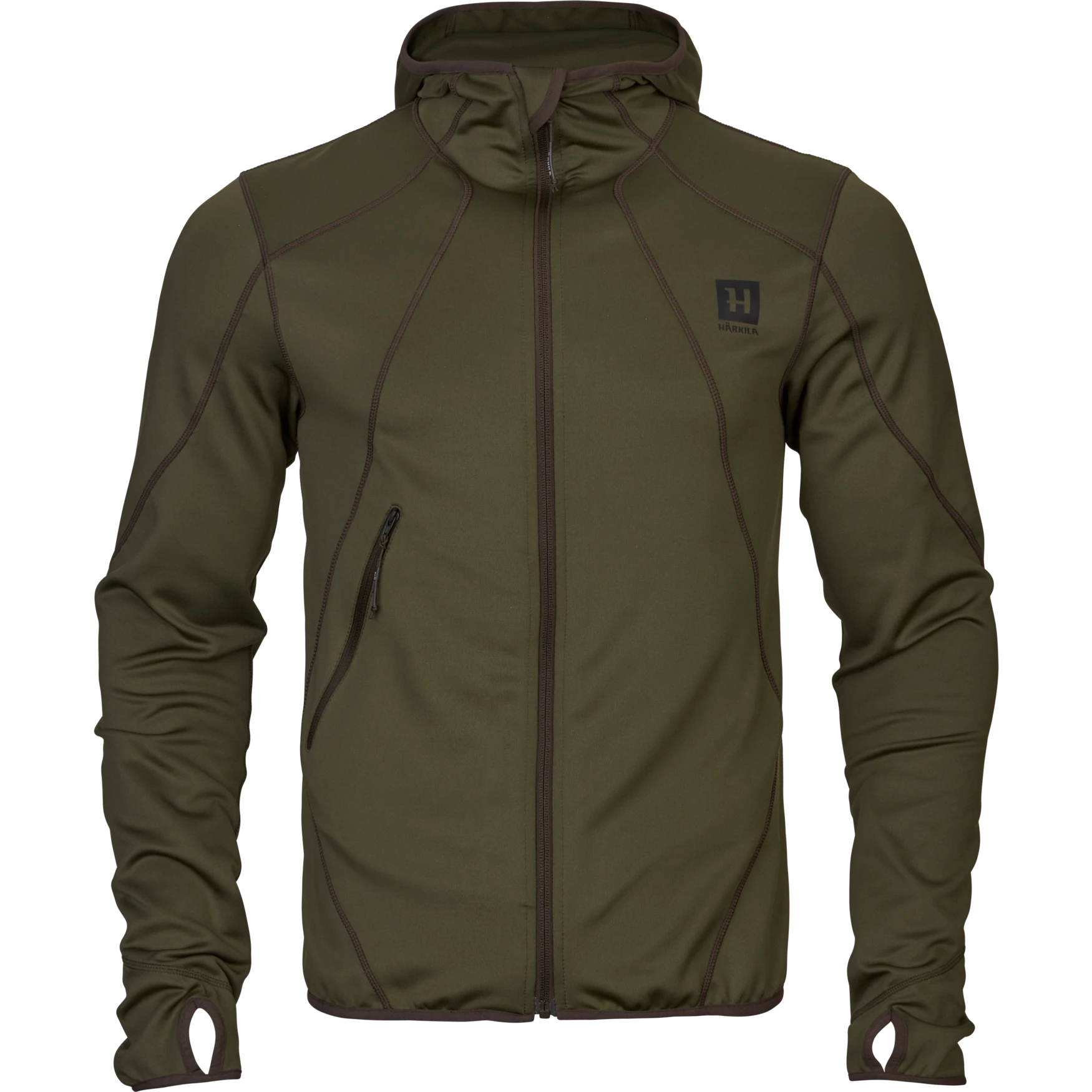 HARKILA Férfi  Pulóver Deer Stalker Full Zip Fleece Hoodie W.Green
