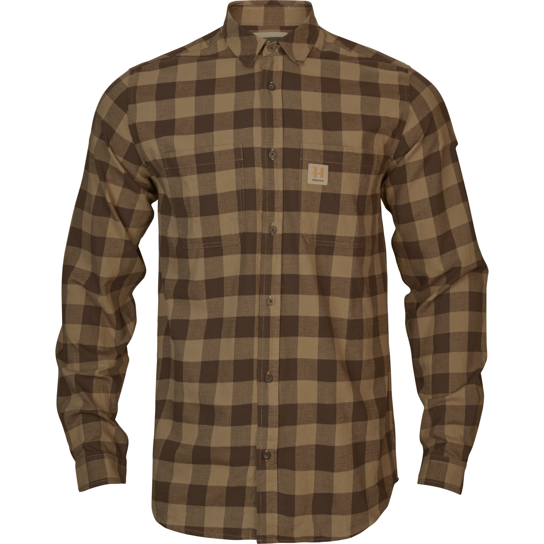 HARKILA Férfi Ing Scandinavian Shirt Antique Bronze Check