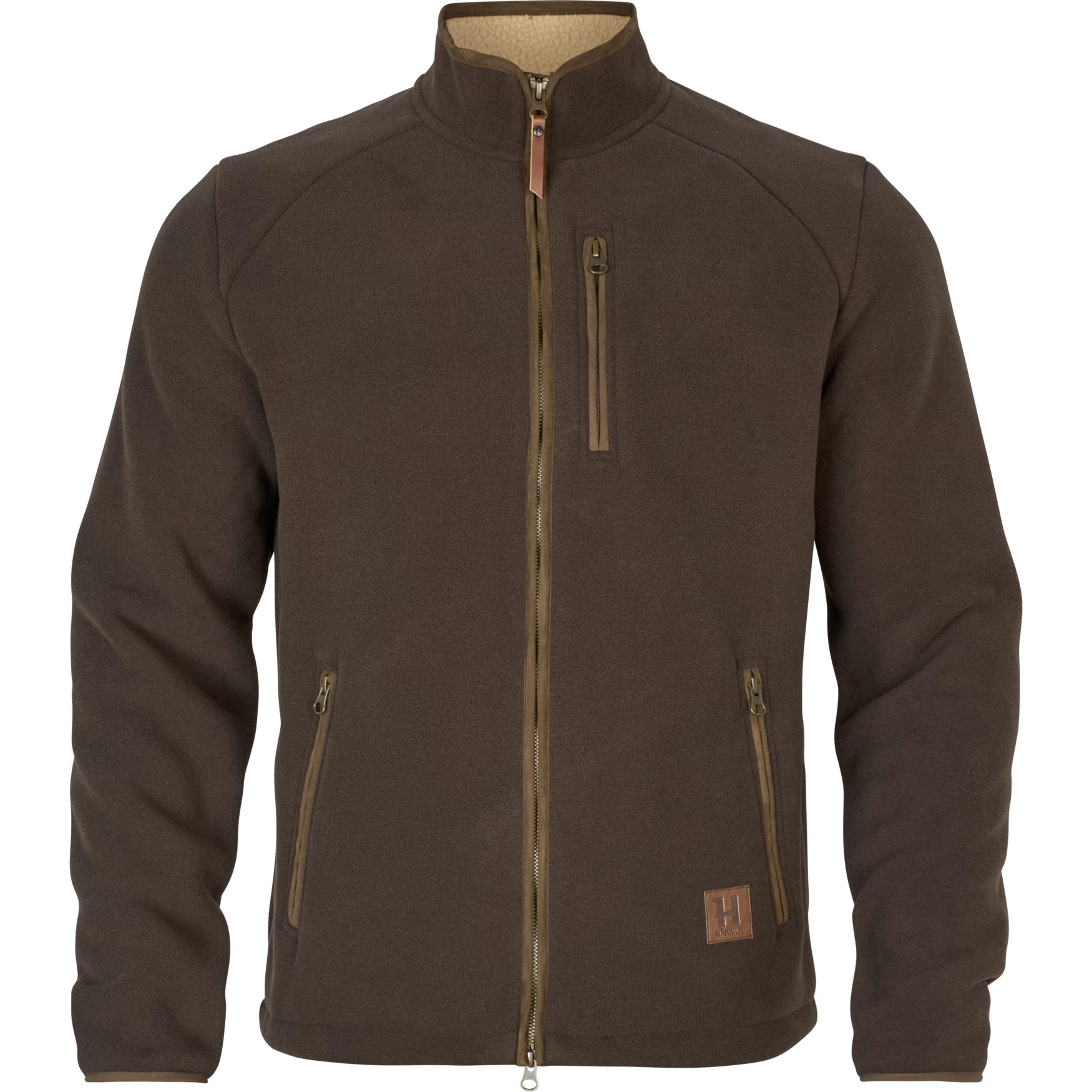 HARKILA Férfi Kabát Sandhem Sherpa Fleece Jacket Demitasse Brown