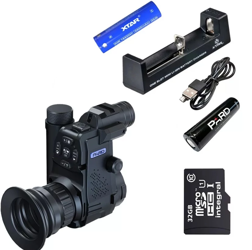 PARD NV007SP 850 éjjellátó céltávcső előtét akkuszett+32GB SD