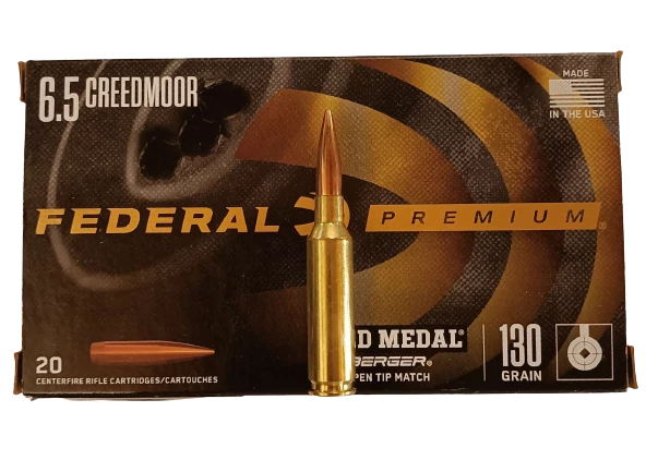 FEDERAL 6,5 Creedmoor Premium Berger Open Tip Match 130gr