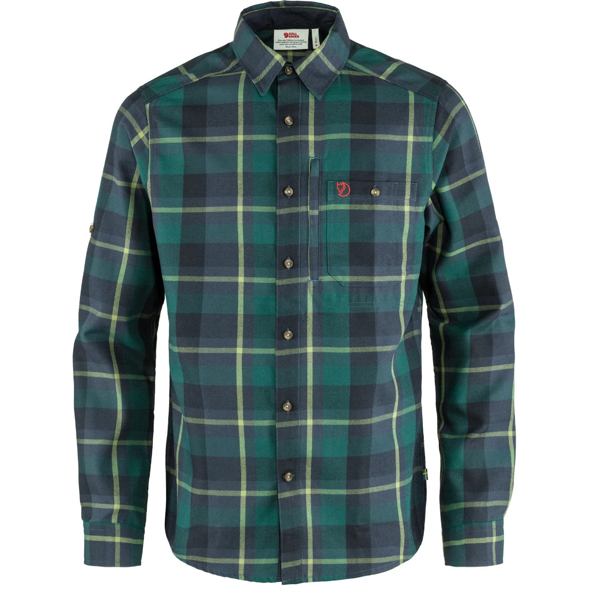 FJALLRAVEN Férfi Ing Fjallglim Shirt A.Green/Navy