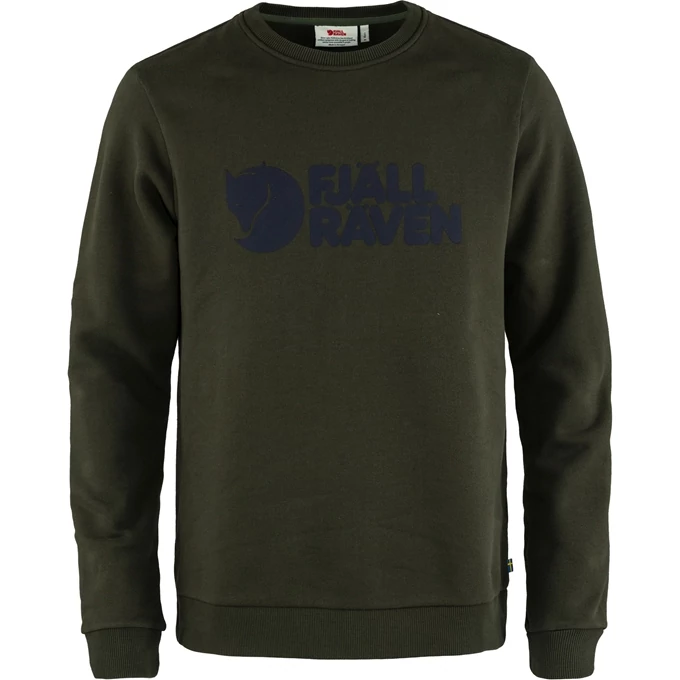 FJALLRAVEN Férfi Pulóver Logo Sweater Deep Forest