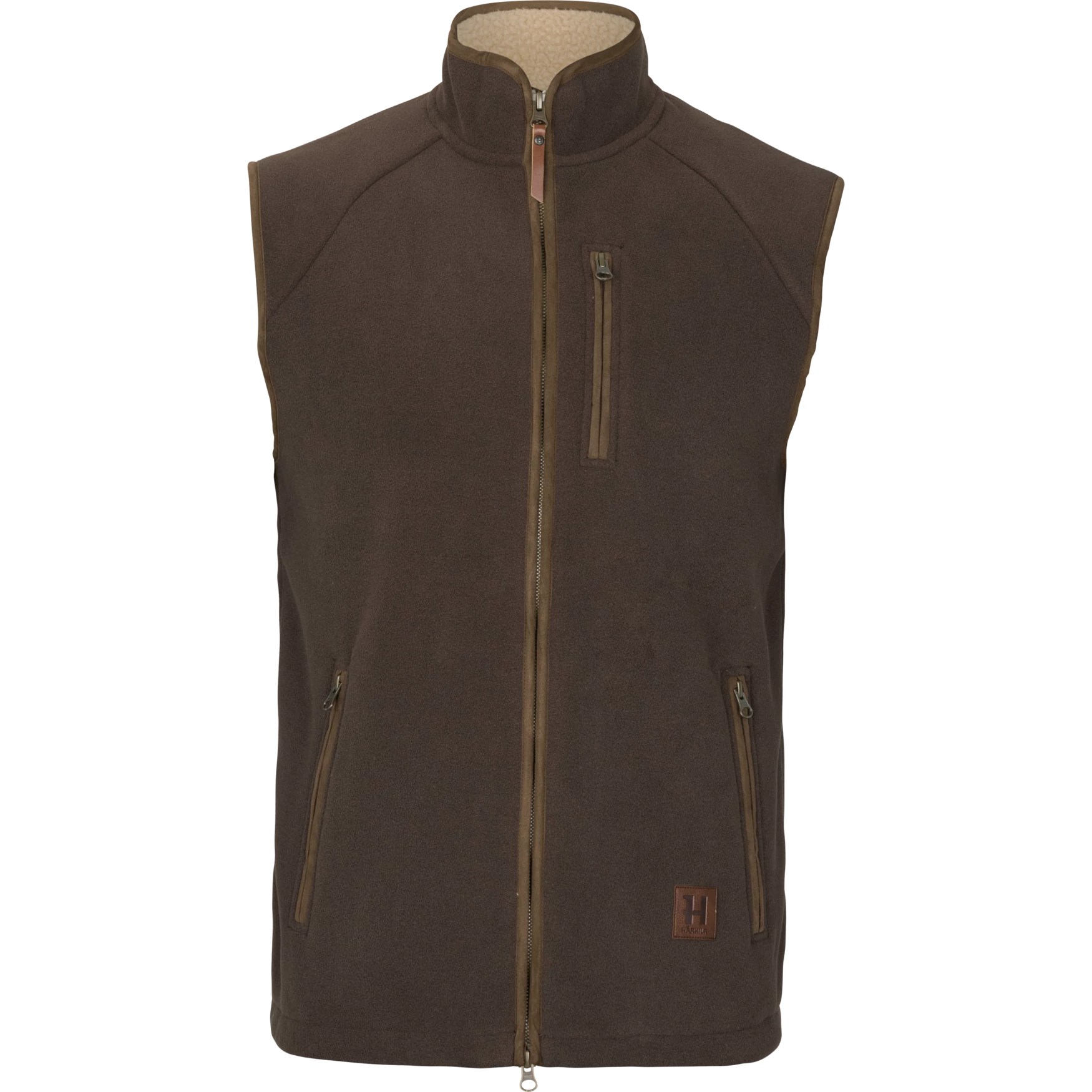 HARKILA Férfi Mellény Sandhem Sherpa Fleece Waistcoat Demitasse Brown