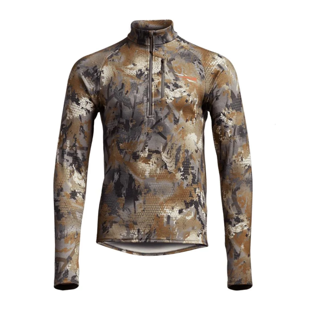 SITKA Férfi Felső Core Merino 330 Half-Zip Timber