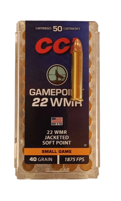 CCI .22 WMR GamePoint Jacketed Soft Point 40gr