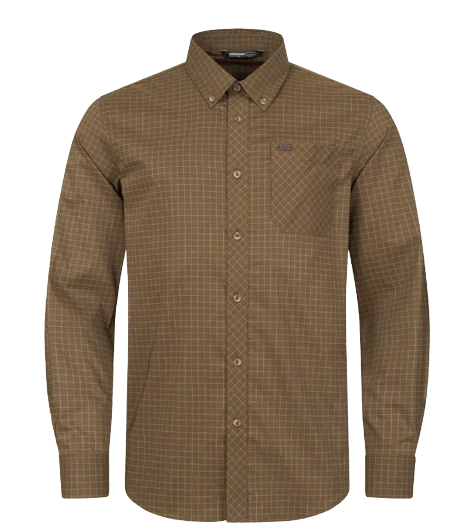 BLASER Férfi Ing Stretch Hemd Serge Olive/Grey