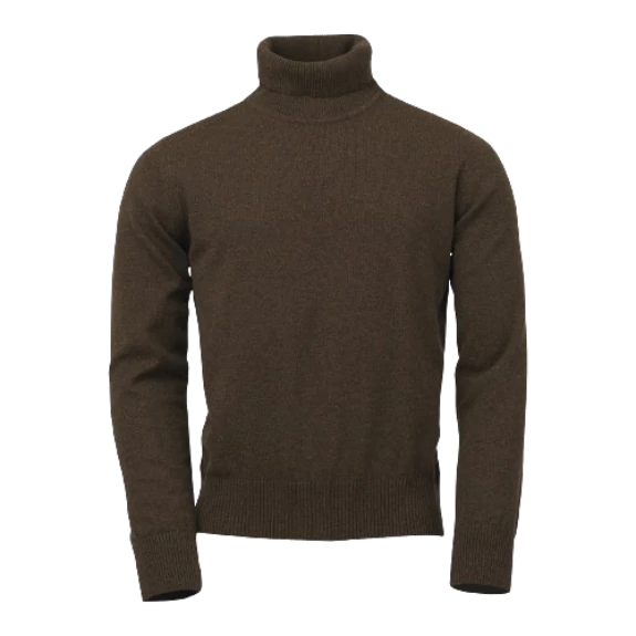 LAKSEN Férfi Garbó Trool Roll Neck Brownie