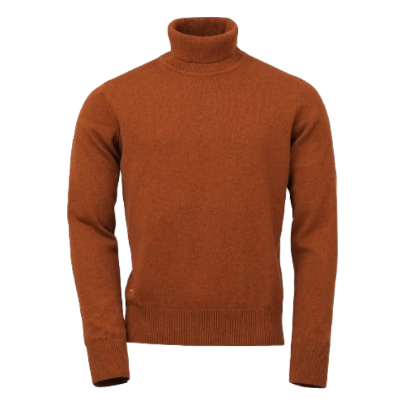 LAKSEN Férfi Garbó Trool Roll Neck Burnt Orange