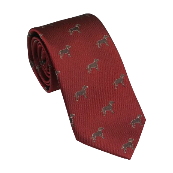 LAKSEN Nyakkendő Kutya Vintage Red