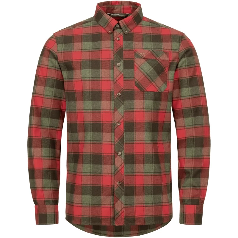 BLASER Férfi Ing HD Theodor Red/Dark Green