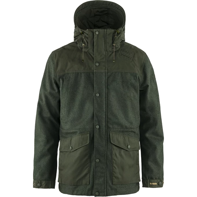 FJALLRAVEN Férfi Kabát Varmland Wool Jacket Deep Forest